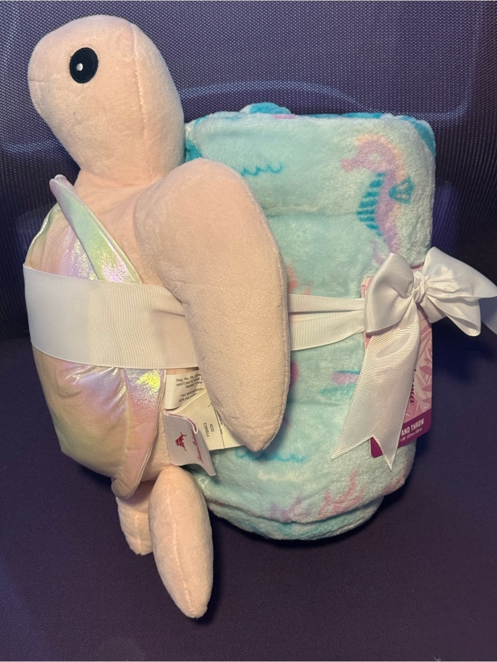 Tommy Bahama Kids turtle buddy & blanket